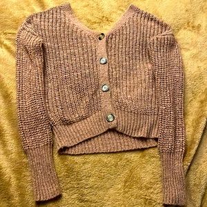 Pink Button up sweater from Moon&Madison